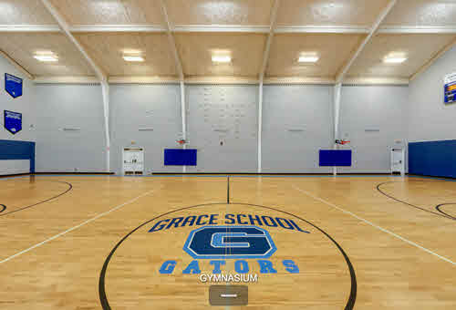 Gym at Grace School | Custom 360 Virtual Tour